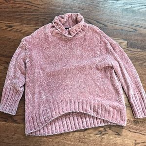 Chenille pink sweater